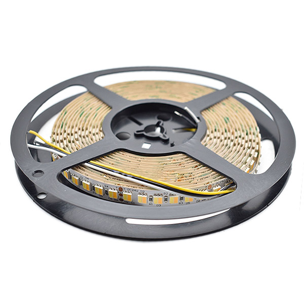 Tunable White LED Strip Light Reel - 5050 2in1 24VDC 36LEDs/ft - Color Temperature Changing LED Tape Light - 804 Lumens/ft. Tunable White LED Strip Light Reel - 5050 2in1 24VDC 36LEDs/ft - Color Temperature Changing LED Tape Light - 804 Lumens/ft.